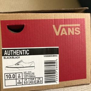 Men’s black Vans